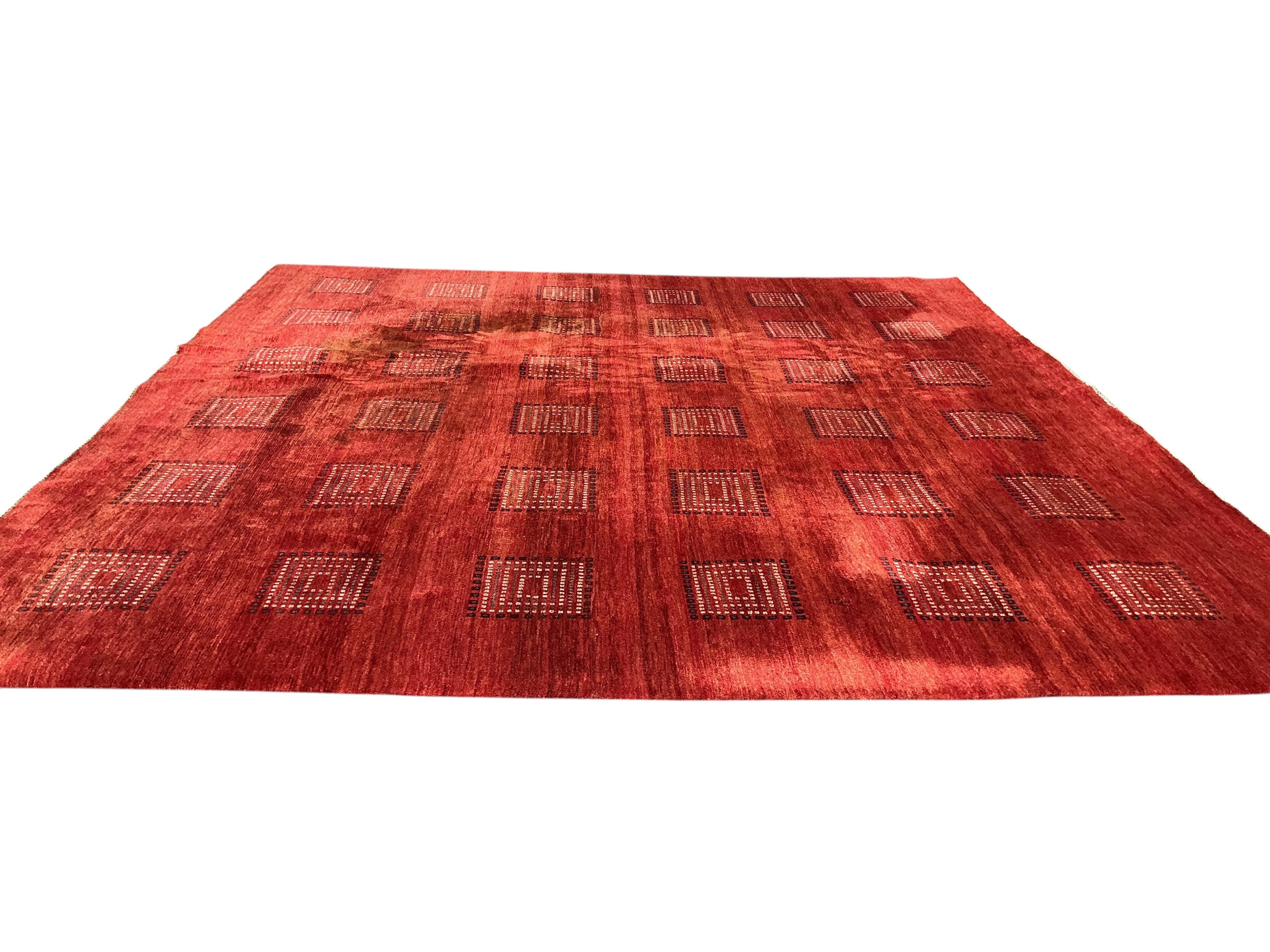 A large modern Square Persian Qashqai ‘Baharlou Carpet’, 385 x 395cm